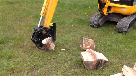 homemade mini excavator log splitter|log splitter attachment for bobcat.